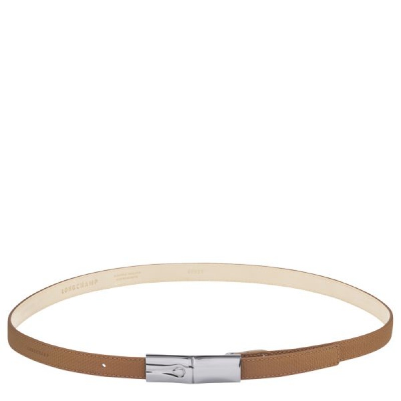 Beige Longchamp Roseau Women's Belts | 84625-BGVU