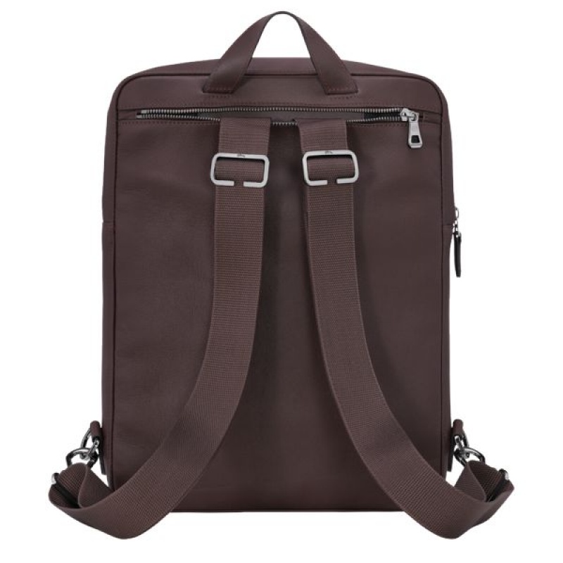 Beige Longchamp Sur Seine Men's Backpacks | 14275-AIBY