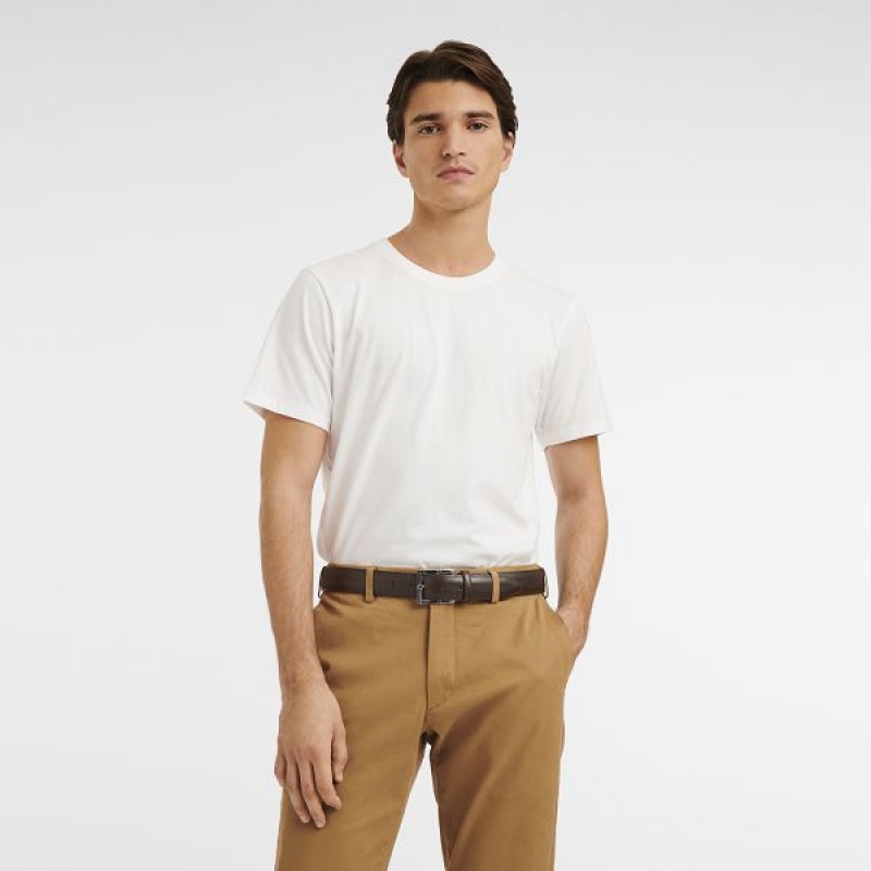 Beige Longchamp Vegetal Men's Belts | 27930-YXBM