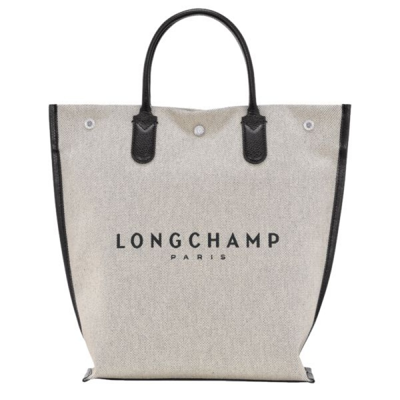 Beige / Black Longchamp Essential M Men\'s Tote Bags | 51682-UYBV