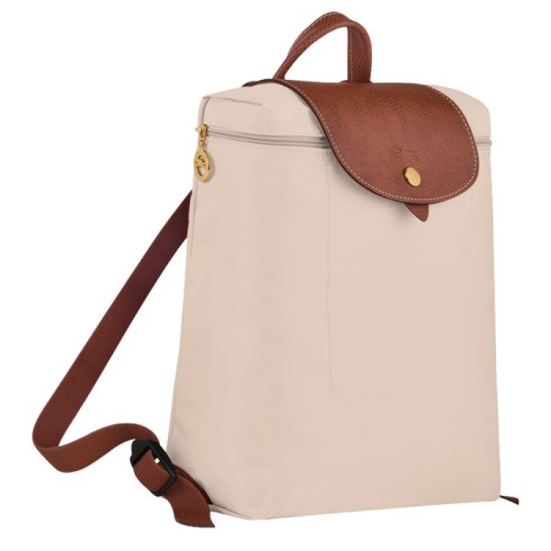 Beige / Brown Longchamp Le Pliage Original M Men's Backpacks | 79351-HPUN