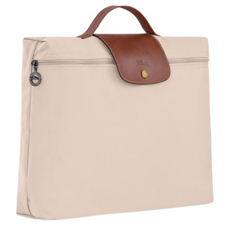 Beige / Brown Longchamp Le Pliage Original S Men's Briefcase | 40697-RLXO