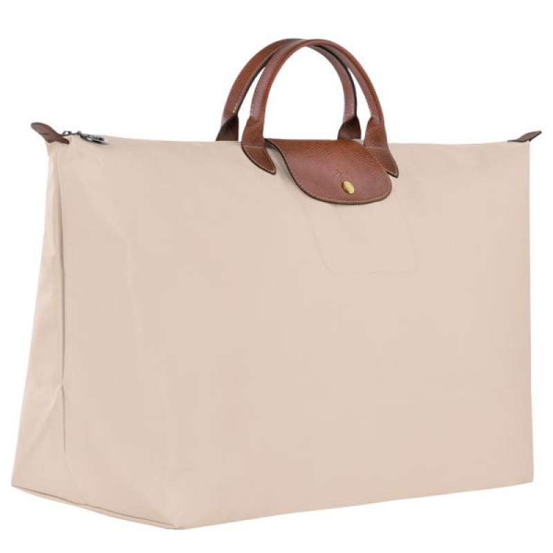 Beige / Brown Longchamp Le Pliage Original M Men's Travel Bags | 75016-CIDP