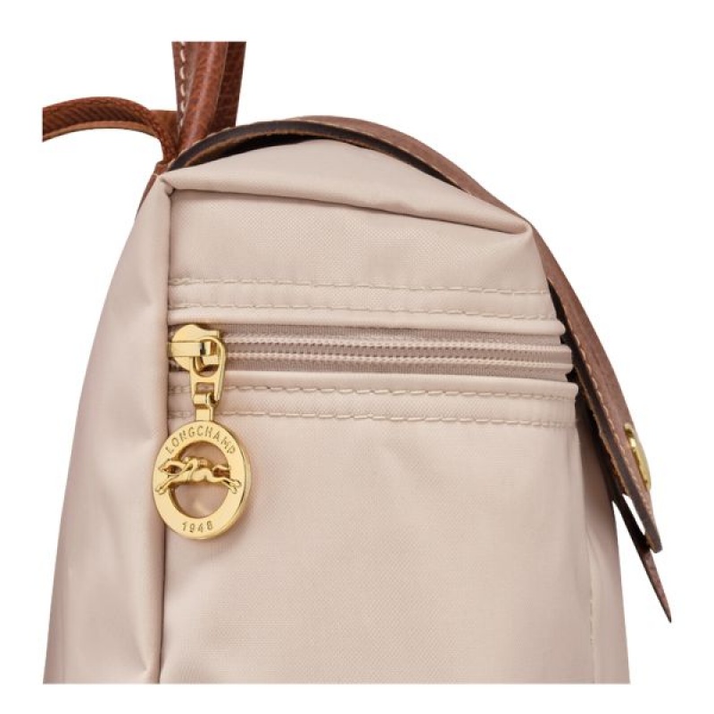 Beige / Brown Longchamp Le Pliage Original M Women's Backpacks | 83216-URDP