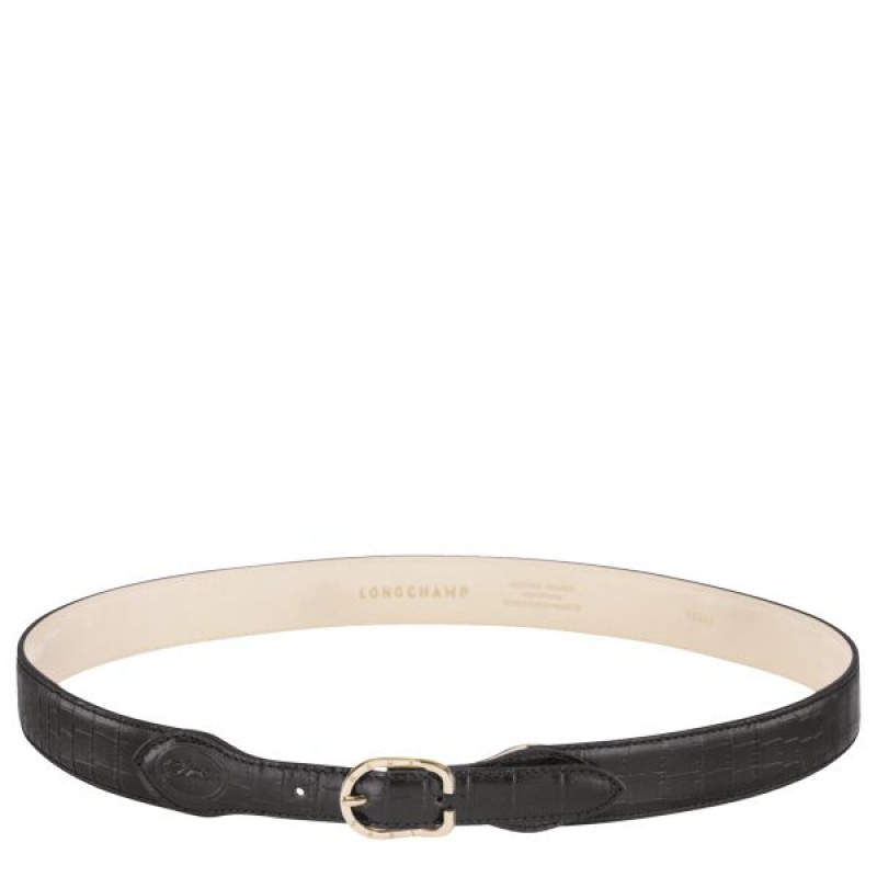 Black Longchamp 1980 Women's Belts | 27834-XUFN