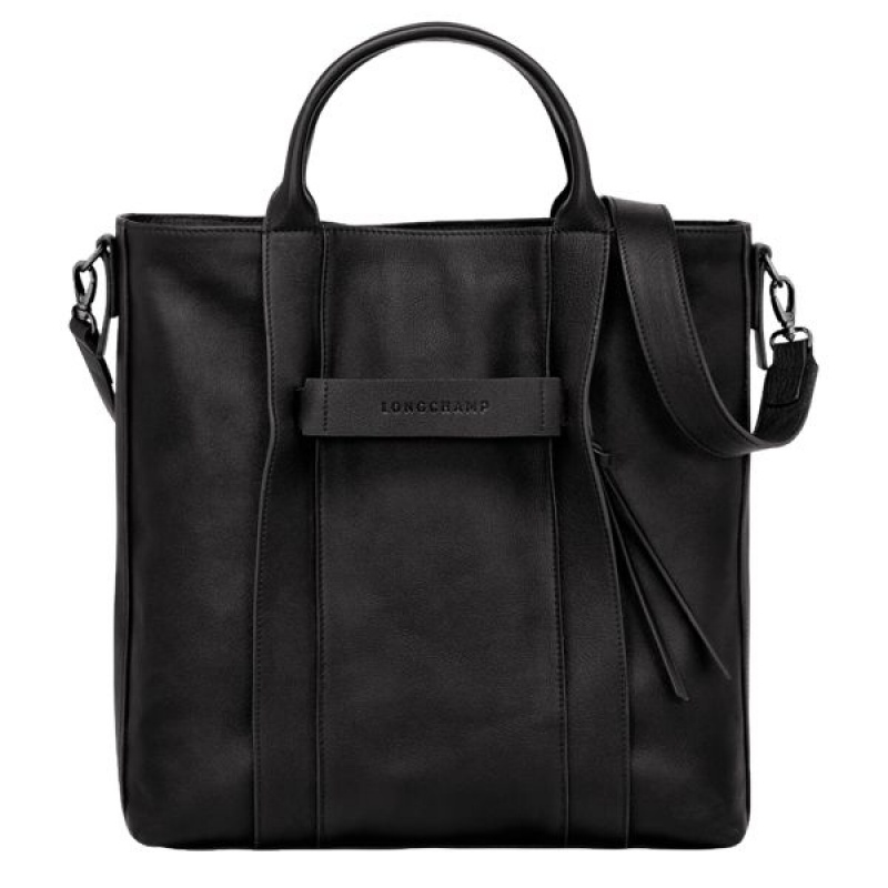 Black Longchamp 3D L Men\'s Tote Bags | 16984-LGSX