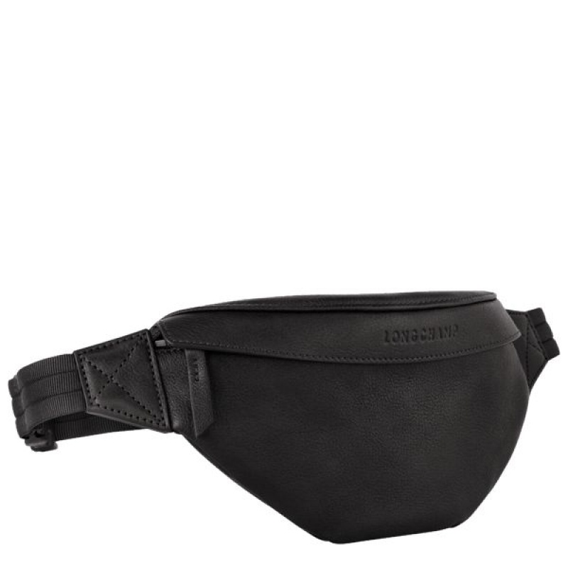 Black Longchamp 3D M Men's Belt Bags | 26540-NVTJ