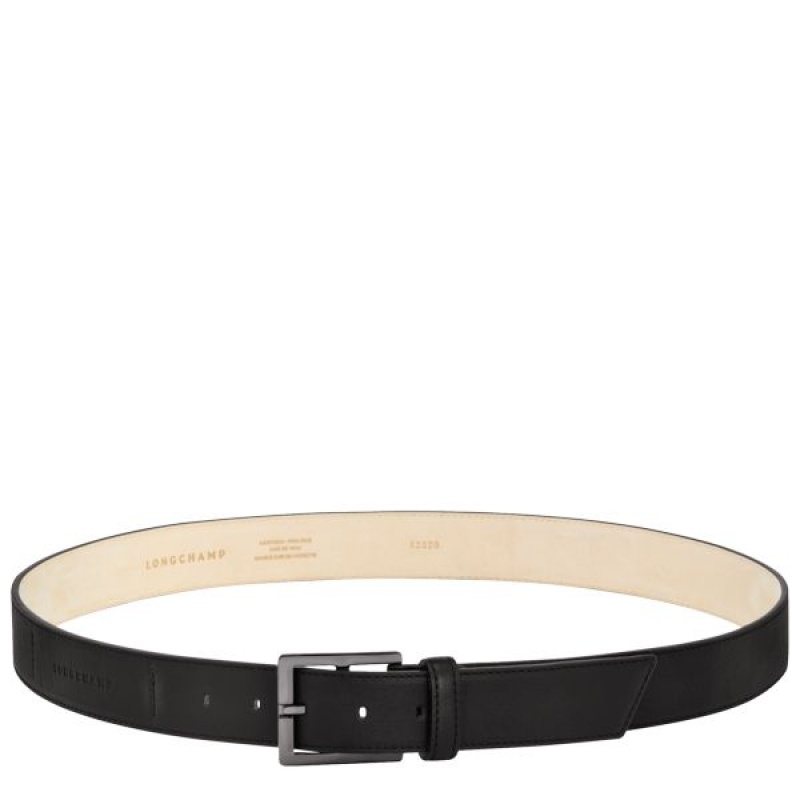 Black Longchamp 3D Men's Belts | 48217-ESUA