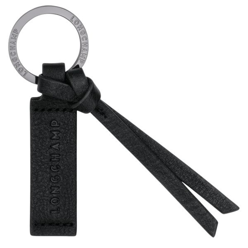 Black Longchamp 3D Men's Key Rings | 78132-TDBW