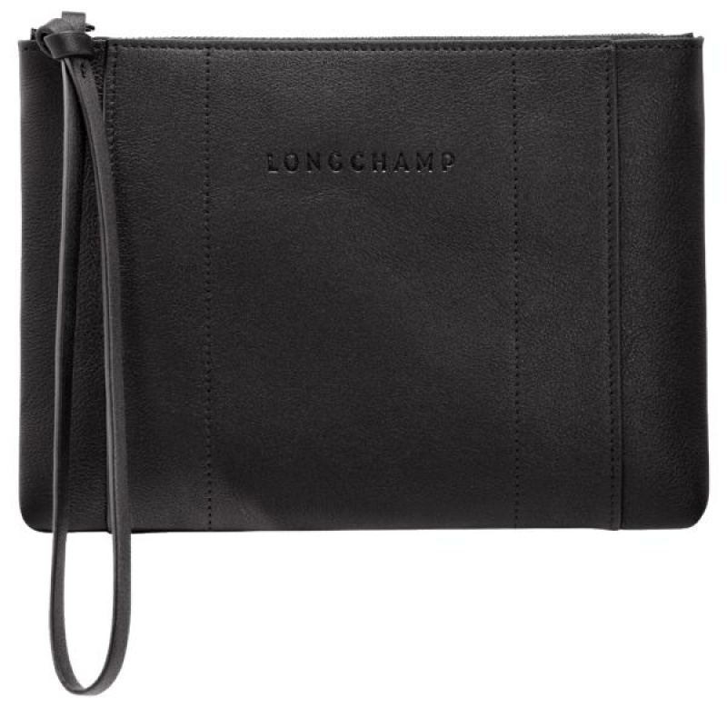 Black Longchamp 3D Men\'s Pouches | 89425-PETW