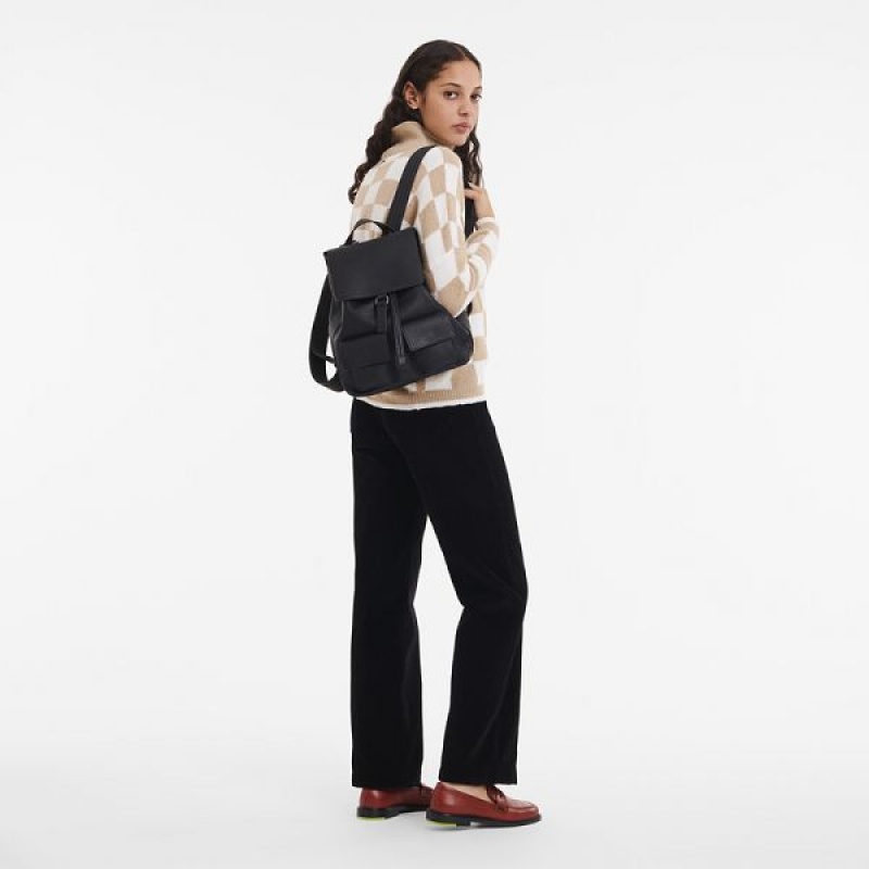 Black Longchamp 3D S Women's Backpacks | 93876-HZXG