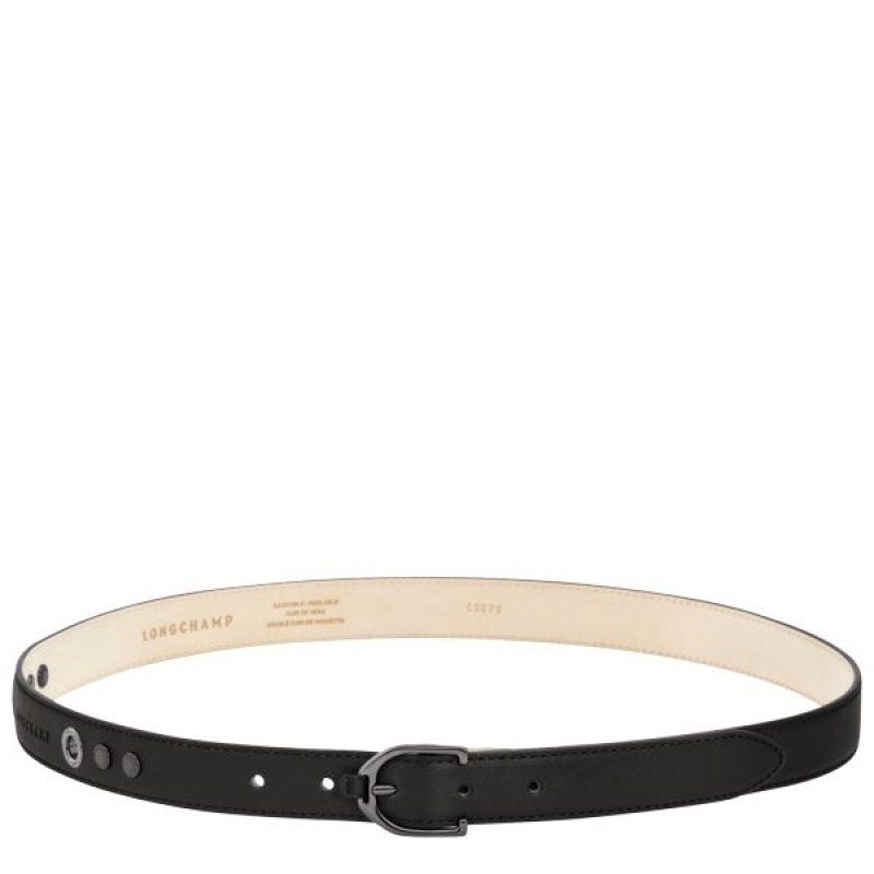 Black Longchamp 3D Women's Belts | 91375-NVSR