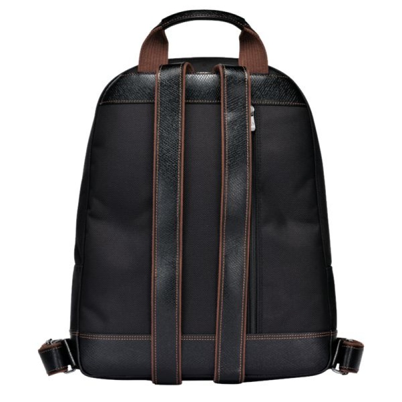 Black Longchamp Boxford Men's Backpacks | 85649-ZAQF