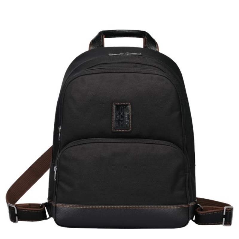 Black Longchamp Boxford Men\'s Backpacks | 85649-ZAQF