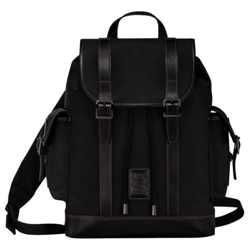 Black Longchamp Boxford Men\'s Backpacks | 93701-PMZV