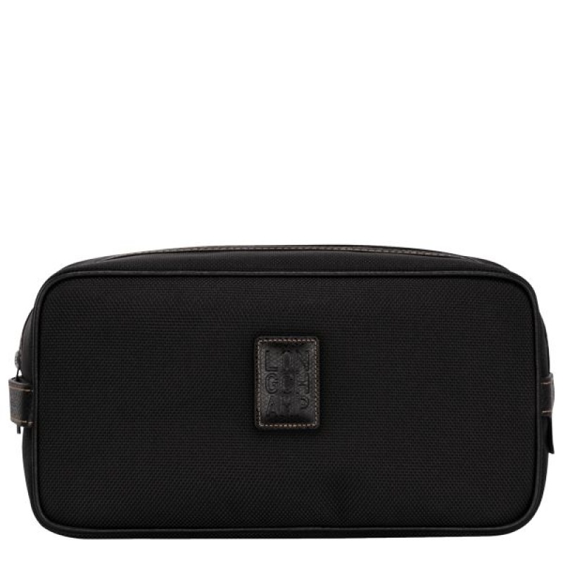 Black Longchamp Boxford Men's Toiletry Bags | 90718-SCAM