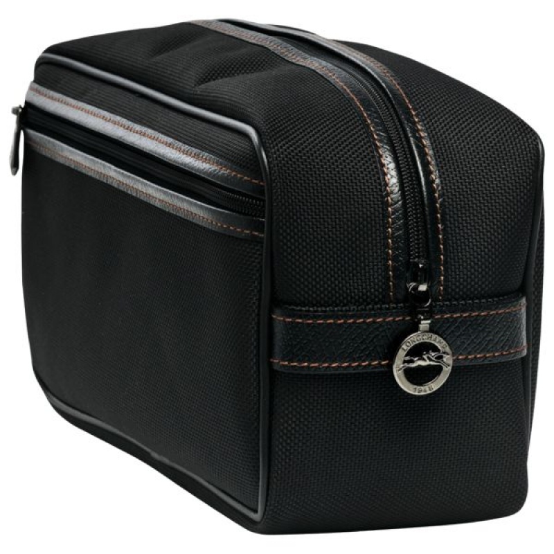 Black Longchamp Boxford Men's Toiletry Bags | 90718-SCAM