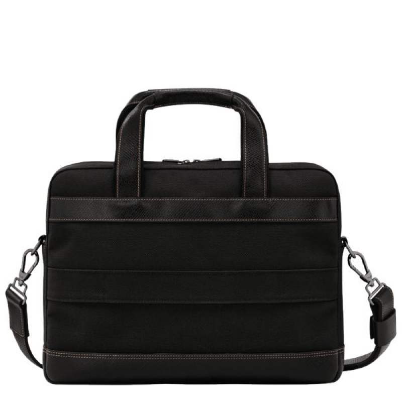 Black Longchamp Boxford S Men's Briefcase | 40875-LJPA