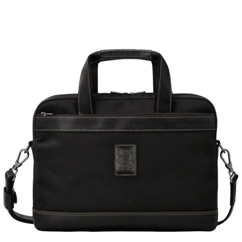 Black Longchamp Boxford S Men\'s Briefcase | 40875-LJPA