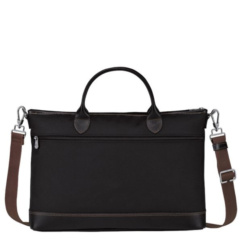 Black Longchamp Boxford S Men's Briefcase | 47092-PLDH