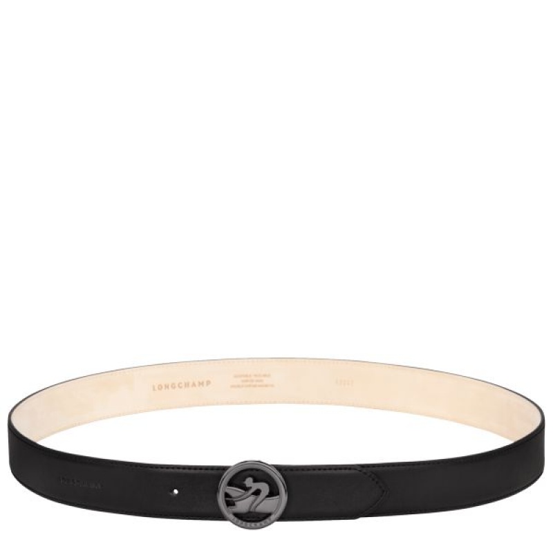 Black Longchamp Box-trot Men's Belts | 93215-FIPL