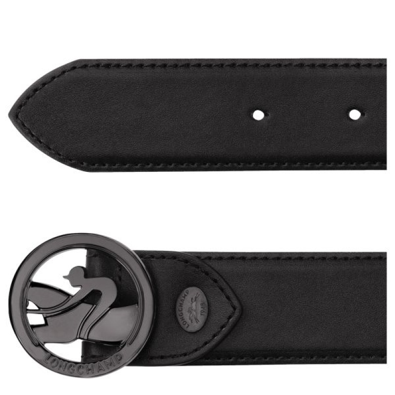 Black Longchamp Box-trot Men's Belts | 93215-FIPL