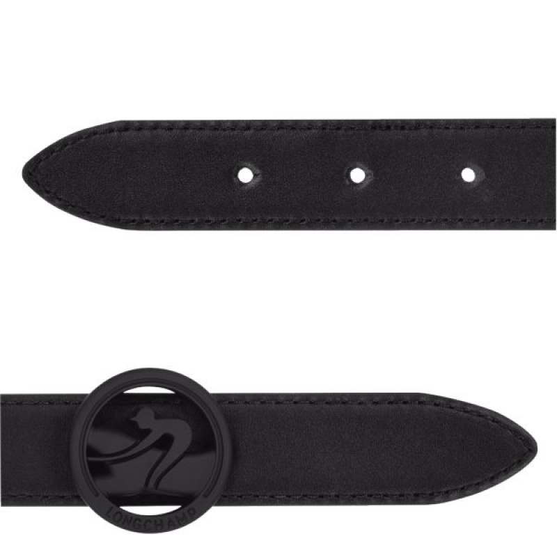 Black Longchamp Box-trot Women's Belts | 51967-ISDK