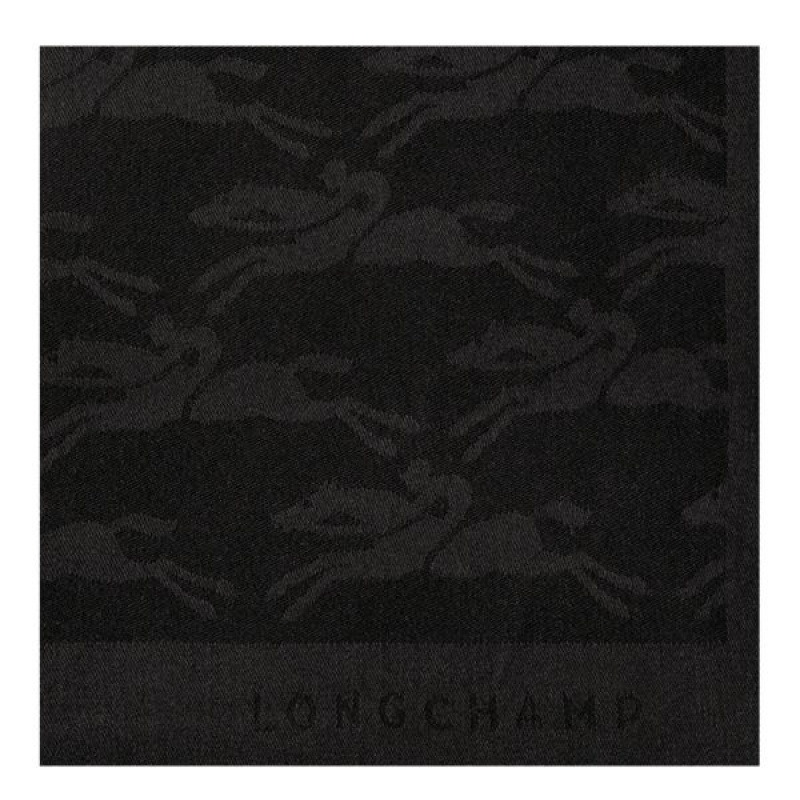 Black Longchamp Chevaux Jacquard Men's Scarf | 47813-PDOF