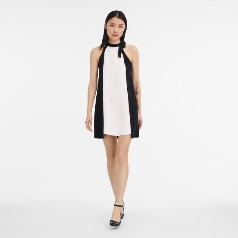 Black Longchamp Crepe Women's Dress | 49813-BHGY