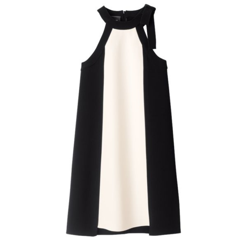 Black Longchamp Crepe Women\'s Dress | 49813-BHGY