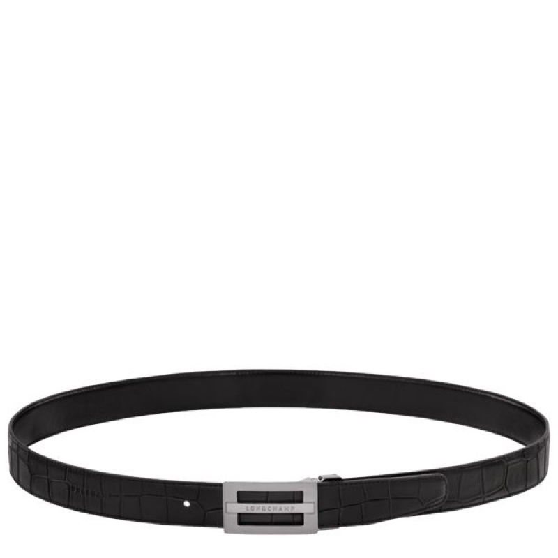 Black Longchamp Delta Box Set Men's Belts | 16278-IPRU