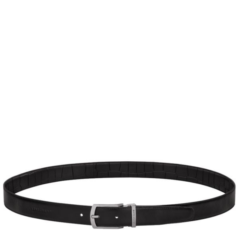 Black Longchamp Delta Box Set Men's Belts | 16278-IPRU