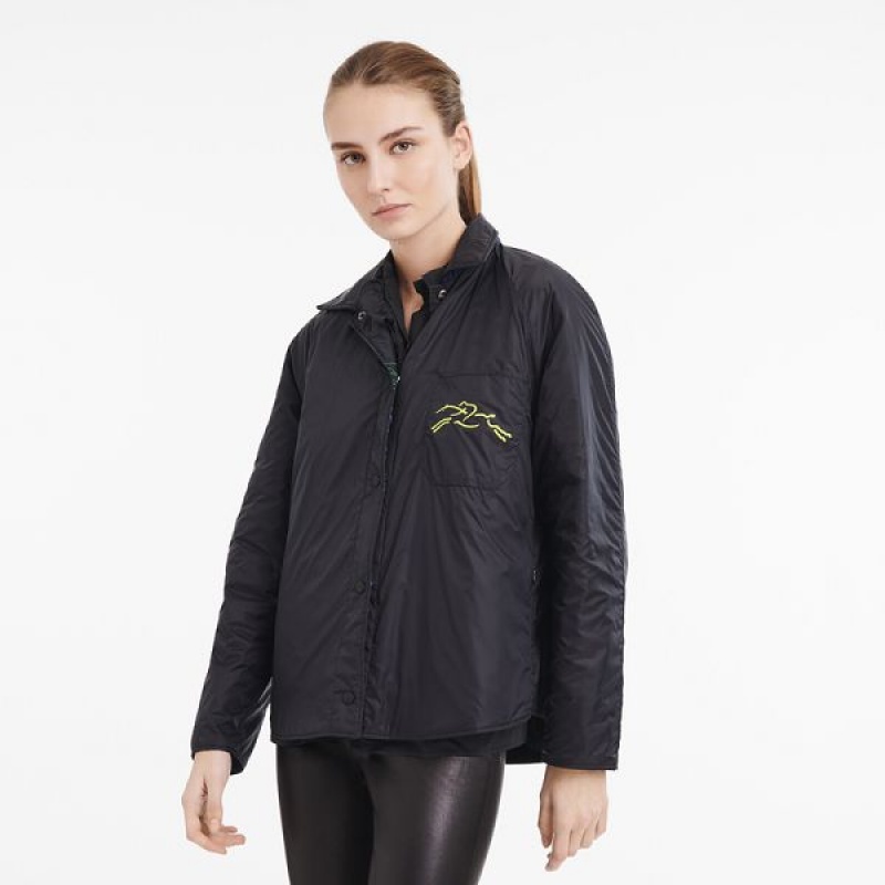 Black Longchamp Embroidered Women's Jackets | 59170-LVMZ