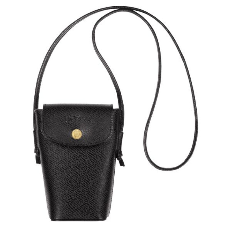 Black Longchamp Epure With Leather Lace Men's Phone Case | 70142-GVLM