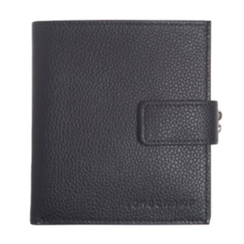 Black Longchamp Le Foulonne Compact Women's Wallets | 16382-IFYK