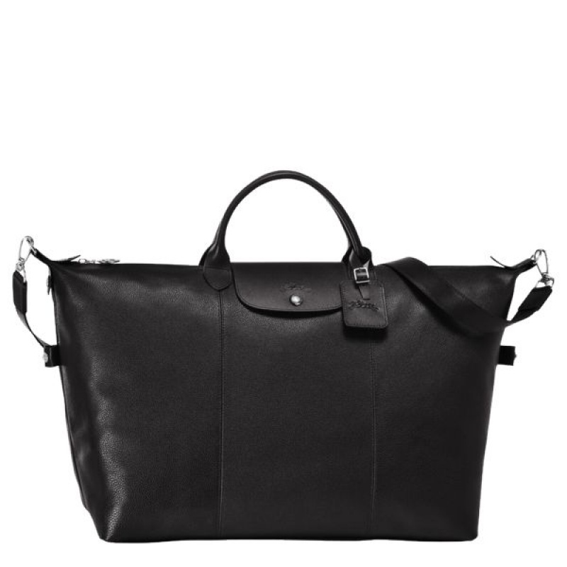 Black Longchamp Le Foulonne M Women\'s Travel Bags | 27653-VCOQ