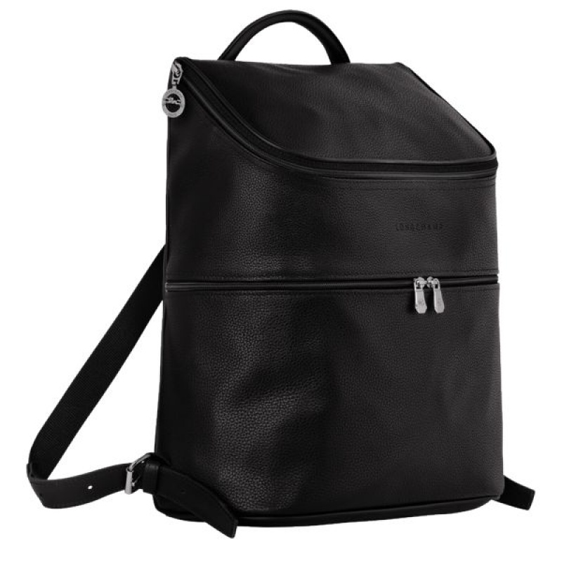 Black Longchamp Le Foulonne Men's Backpacks | 04713-QPJH