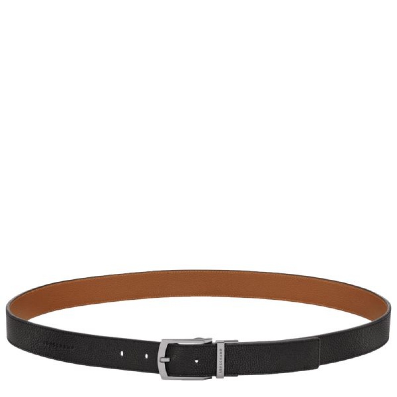 Black Longchamp Le Foulonne Men\'s Belts | 84932-CSYD