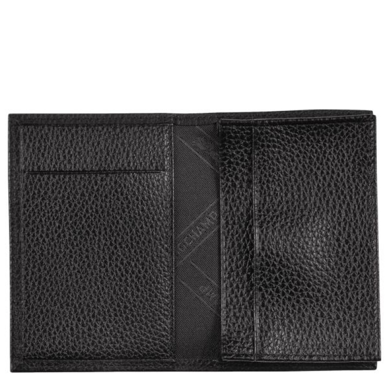 Black Longchamp Le Foulonne Men's Cardholders | 31429-XUFS