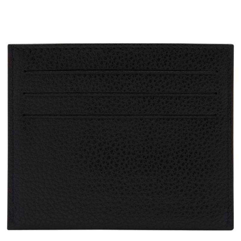 Black Longchamp Le Foulonne Men's Cardholders | 21647-XFZG