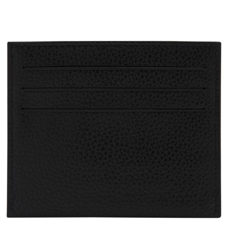 Black Longchamp Le Foulonne Men's Cardholders | 21647-XFZG