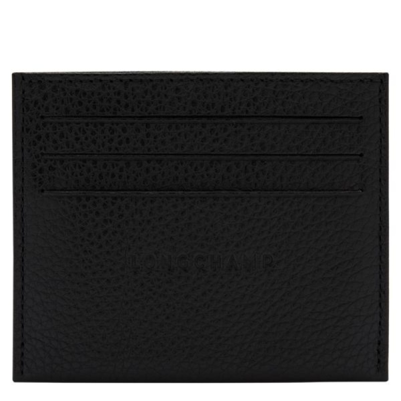 Black Longchamp Le Foulonne Men\'s Cardholders | 21647-XFZG