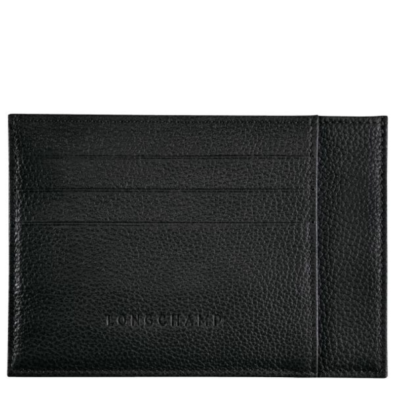 Black Longchamp Le Foulonne Men's Cardholders | 54361-HWCZ