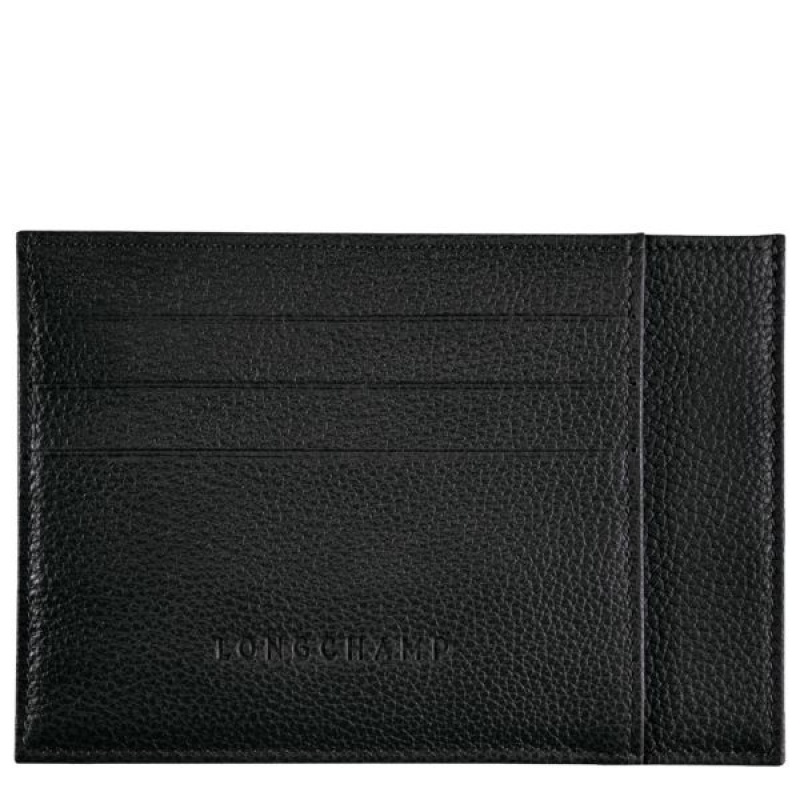 Black Longchamp Le Foulonne Men\'s Cardholders | 54361-HWCZ