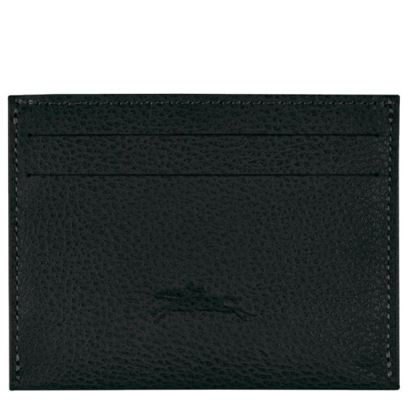 Black Longchamp Le Foulonne Men's Cardholders | 82167-OMBG