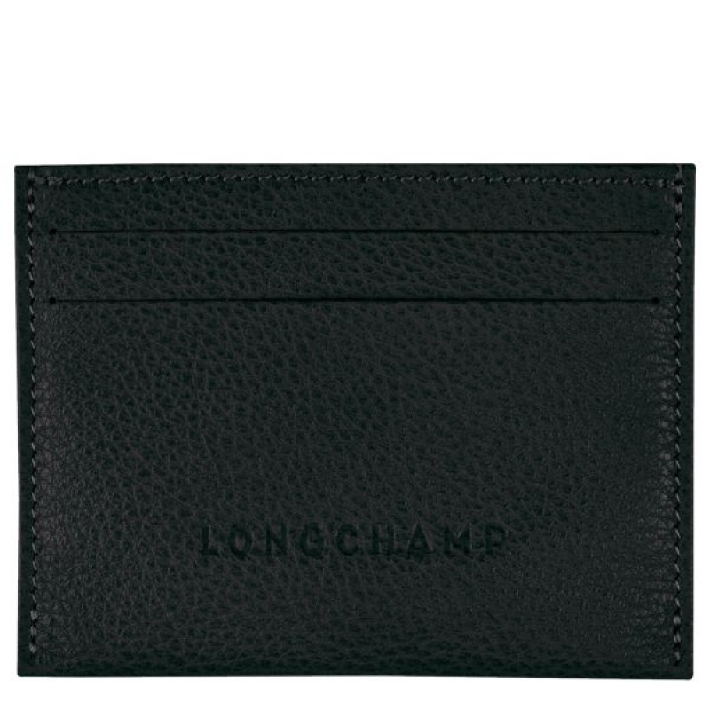 Black Longchamp Le Foulonne Men's Cardholders | 82167-OMBG