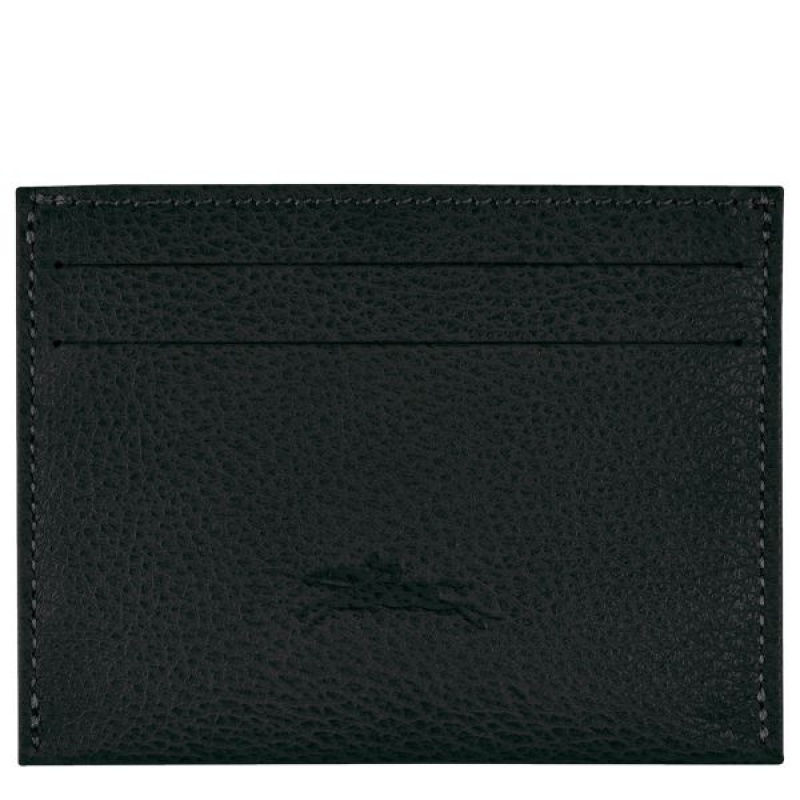 Black Longchamp Le Foulonne Men's Cardholders | 82167-OMBG