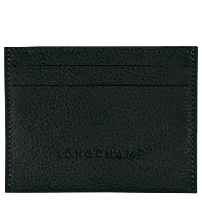 Black Longchamp Le Foulonne Men\'s Cardholders | 82167-OMBG