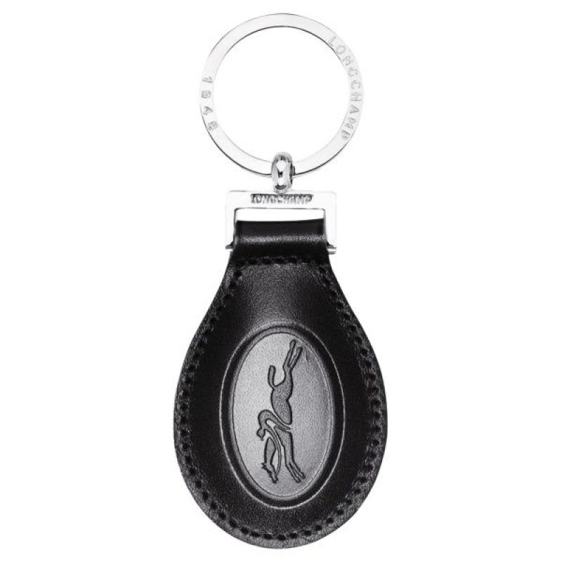 Black Longchamp Le Foulonne Men's Key Rings | 76513-LCAD