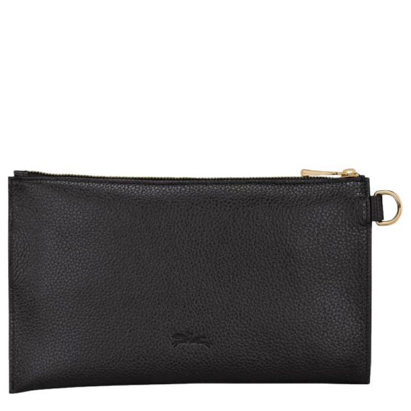 Black Longchamp Le Foulonne Men's Pouches | 91280-MVAN